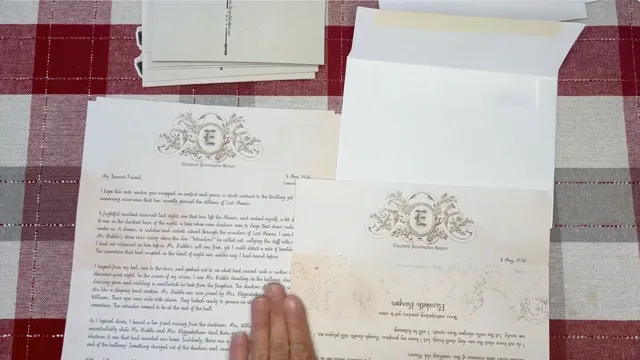 Storyville letters and envelopes laid out on a dining table